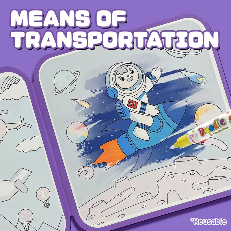 Water paint draw book for kids