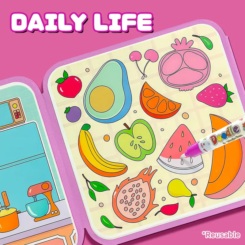 Water paint draw book for kids