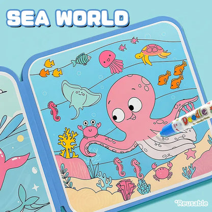 Water paint draw book for kids